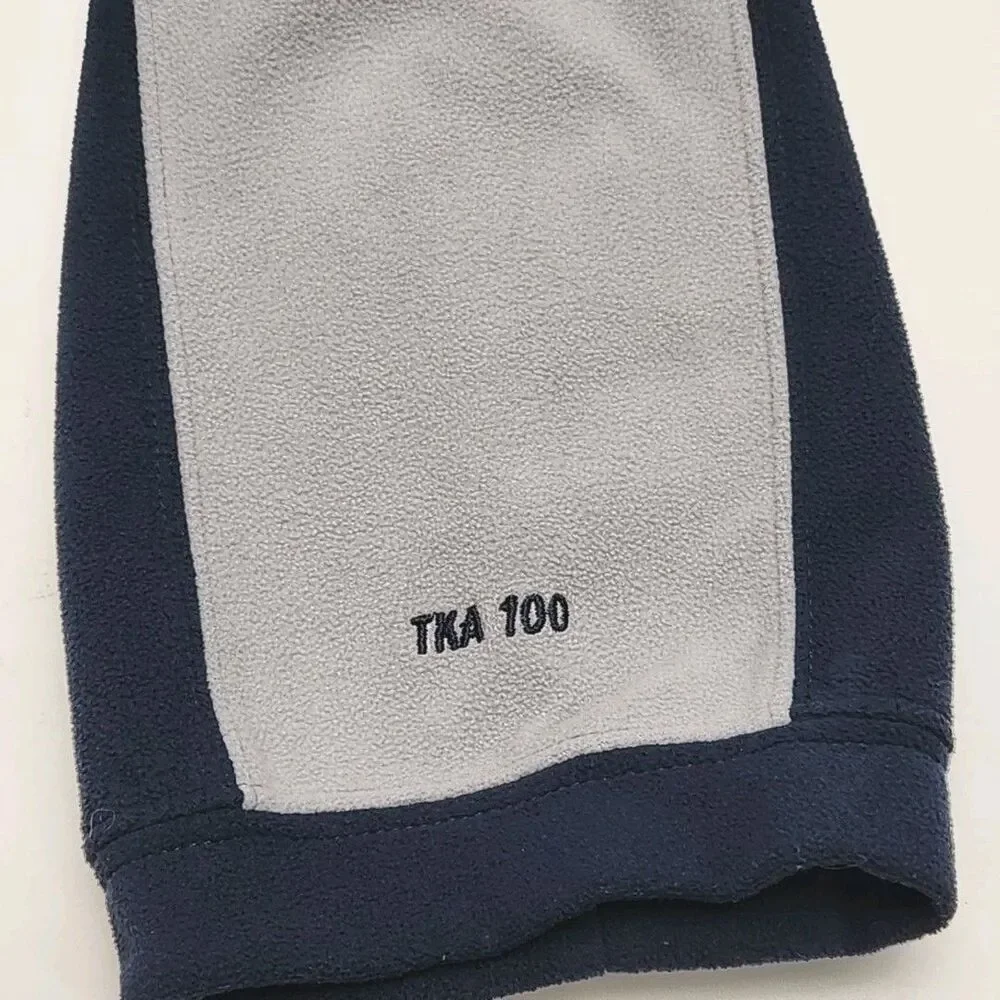 The North Face TKA 100 Shirt 1/4 Zip Sz XXL 2XL Blue Gray Fleece Sweatshirt Men